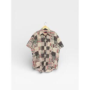 Vintage Chaps Ralph Lauren Patchwork Shirt Striped Button Up L Men’s